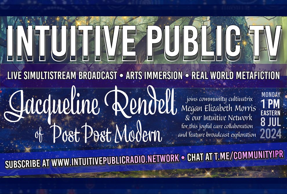 IntuitivePublic's tweet photo. Ready all adventurers!! Amnesias &amp; all, @MoFromTheGut will fire up the live Intuitive Public TV Simultistream with @JacRendellMusic of Post Post Modern at 1pm Eastern, Monday 8 July 2024. Come join our collaborative arts immersion livestream: https://t.co/vMFhXH2Uno 🕊 https://t.co/s1OHglvUAi