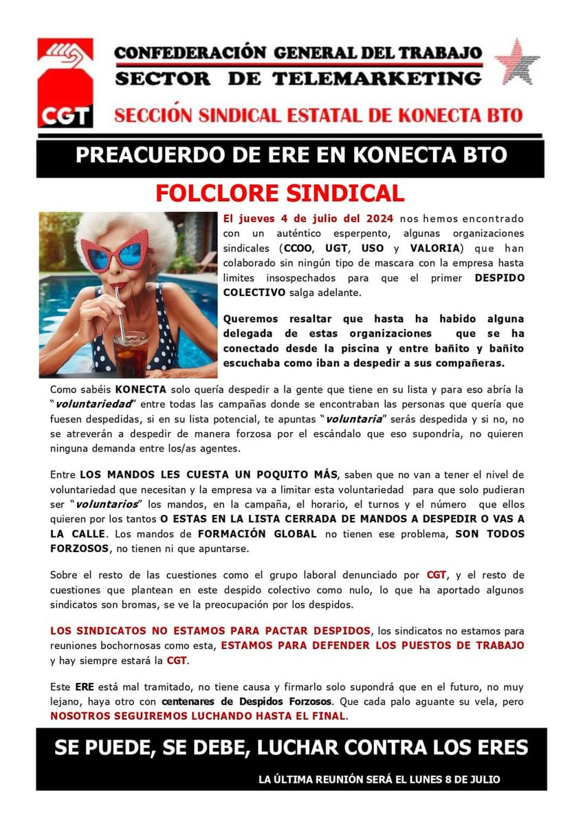 <a href="/cgttelem/">Sector Federal de Telemarketing de la CGT</a> O te dejan sin sueldo, o te matan y enferman...

En Konecta Bto

La triste vida del teleoperador:
ni te pagan antigüedad, ni te pagan despido digno, ni te indemnizan por daños y perjuicios...
:-(
<a href="/Blog_Tleoprador/">El Blog del Teleoperador</a>