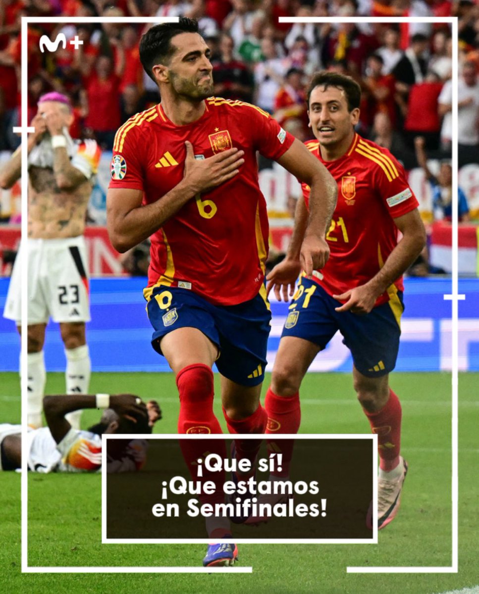 MovistarFutbol's tweet image. Con la fuerza del grupo por bandera. 
Con pleno de victorias. 
En casa del anfitrión.

ESPAÑA ESTÁ EN SEMIFINALES. 

¡VAMOS, @SEFutbol 🇪🇸😀!

#LaCasaDelFútbol