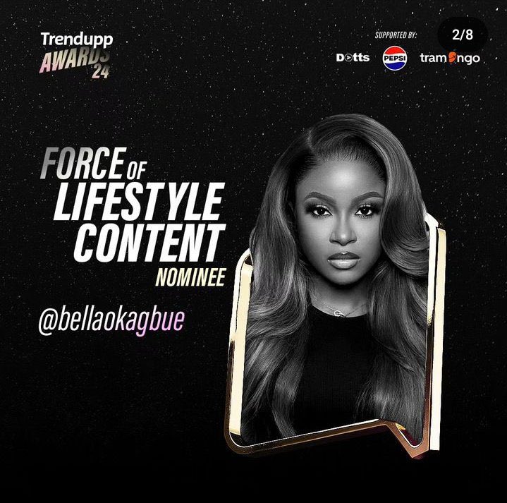 Eddybesh's tweet photo. @bella_okagbue for force of lifestyle content 2024

#TrenduppAwards2024
@thisistrendupp 
#BellaOkagbue
#Thisistrendupp https://t.co/KtYdFQ4LF6