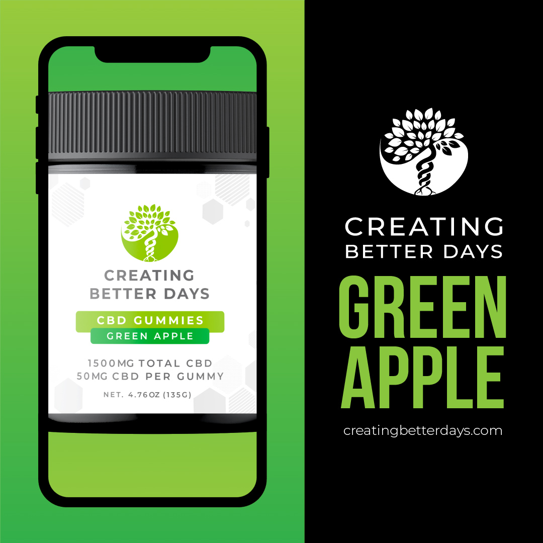 Discover the crisp and refreshing taste of Green Apple CBD gummies by Creating Better Days. Perfect for easing discomfort or reducing stress, without compromising on taste.

Grab yours now at
CreatingBetterDays.com, or by clicking the link in our bio.