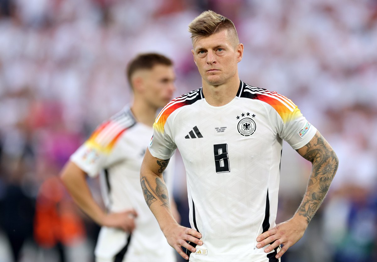 EURO2024DE's tweet photo. 8⃣ @ToniKroos 💔🇩🇪

#EURO2024 | #ESPGER | #GER https://t.co/rJxpMHytzz