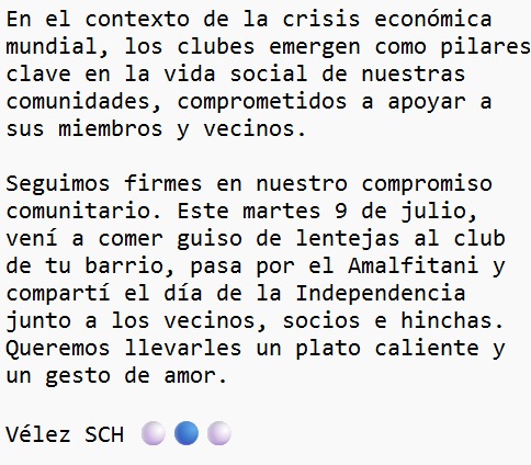 Los esperamos el 9 de julio.

Vélez SCH ⚪🔵⚪

#DiadelaIndependencia #Velez #Argentina #9deJulio