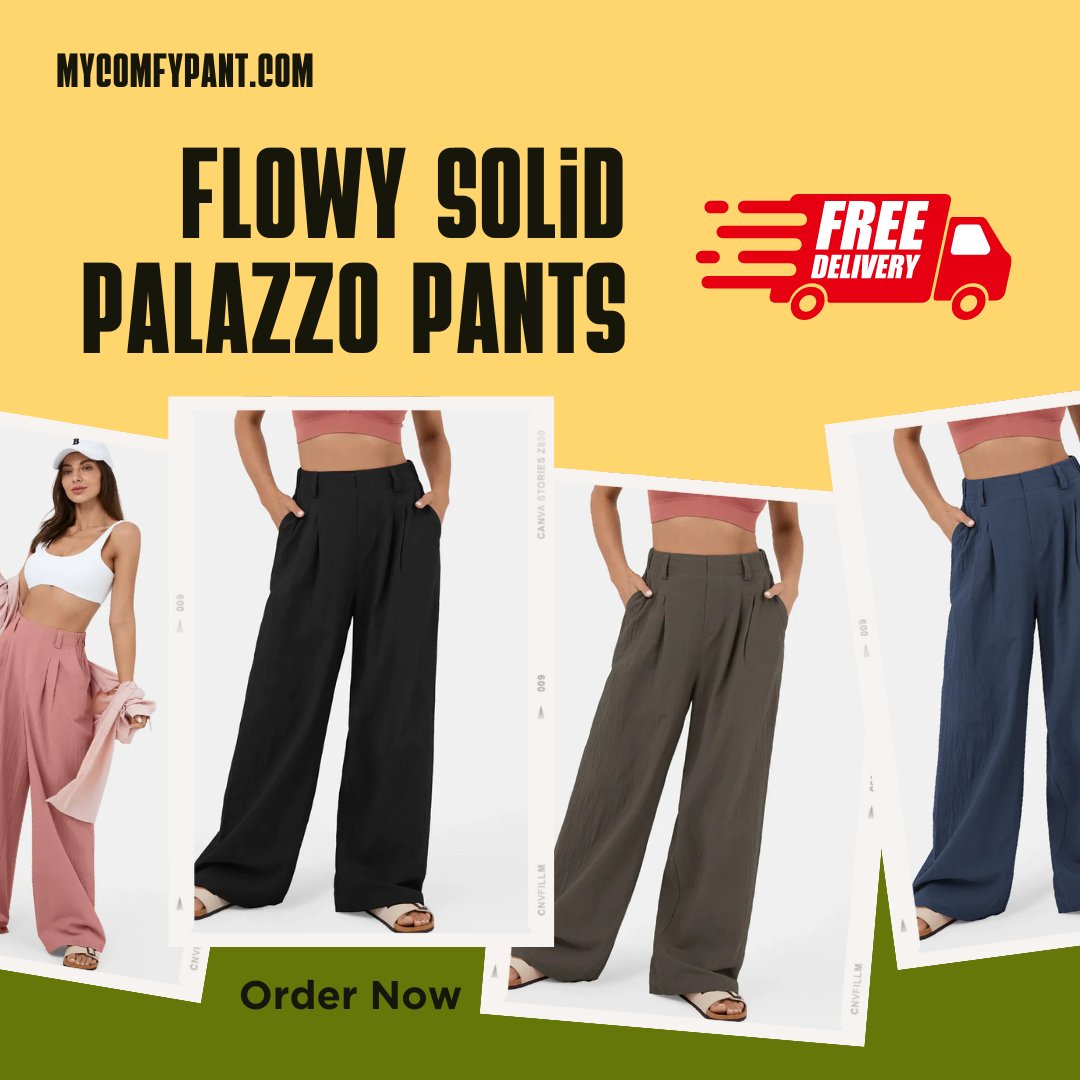 ShopComfyPant's tweet image. Elevate your style with our Flowy Solid Palazzo Pants with Side Pockets! 🌟👖 Perfect for any occasion, these pants feature a chic, flowy design and convenient side pockets. 
Shop Now: mycomfypant.com/collections/be…
#mycomfypant #palazzopants #flowypants