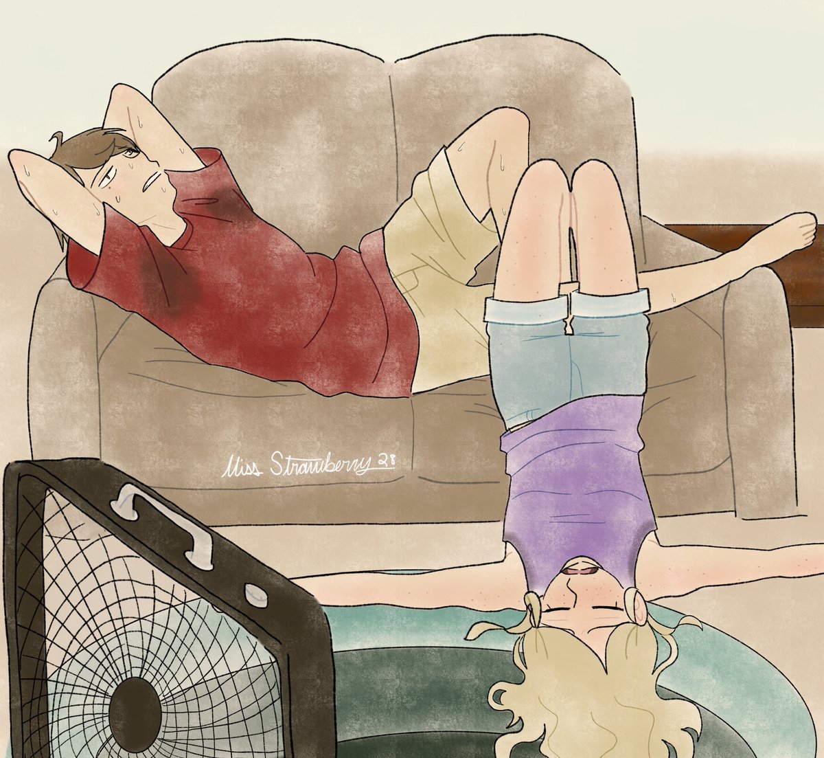 MStrawbaby28's tweet photo. It's hot out!

#marleyandcaden #ocart #originalcharacters #missstrawberryart #Summer #SummerVibes https://t.co/ZrKrcpslLP
