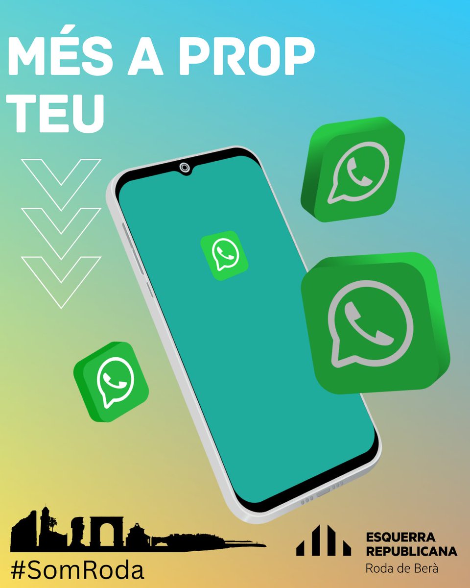 ERC_RdB's tweet photo. Ens hem adaptat als nous temps i ara també ens pots trobar a WhatsApp, per estar encara més a prop teu.

Avantatges?
1. Immediatesa.
2. Privacitat.
3. No hi ha xat.

Uneix-te ara i estigues al dia de totes les novetats!👇
https://t.co/WZnAV0HxcE
#ERC #SomRoda https://t.co/FrNZjkcerS