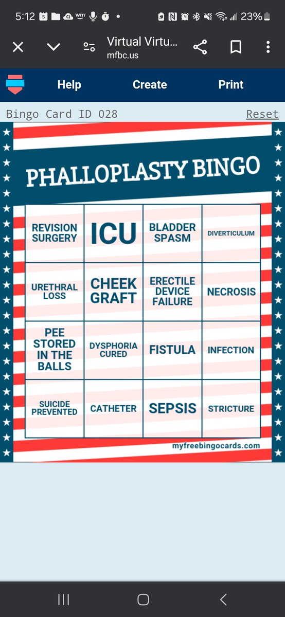 TTExulansic's tweet photo. Phalloplasty BINGO! https://t.co/yxDiEOZIOy