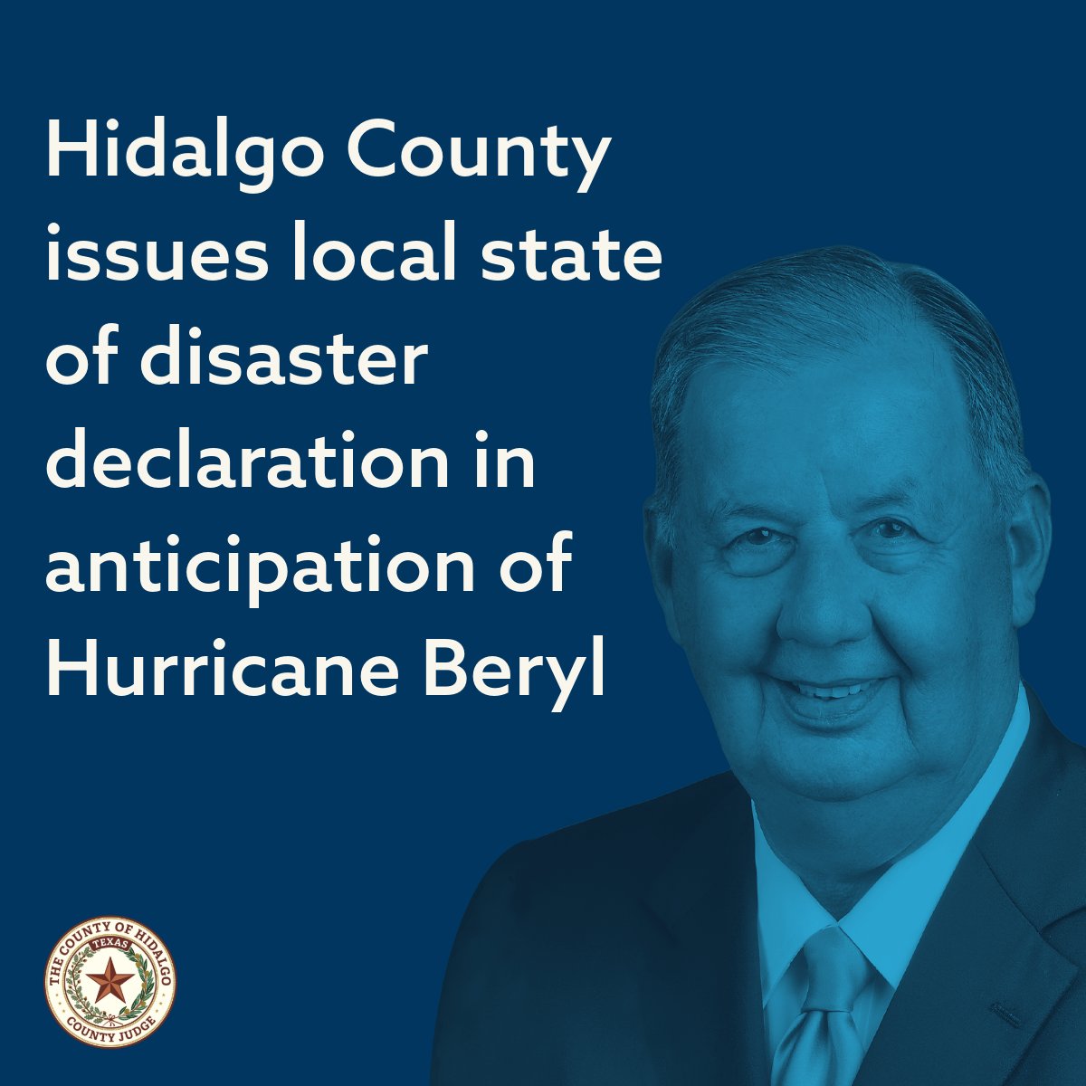 JudgeCortez's tweet image. Hurricane Beryl may bring severe weather, including heavy rain, strong winds, and potential flooding. We're taking proactive steps and requesting a state of emergency declaration to ensure everyone's safety.

Please stay updated and take necessary precautions.

#StayWeatherAlert