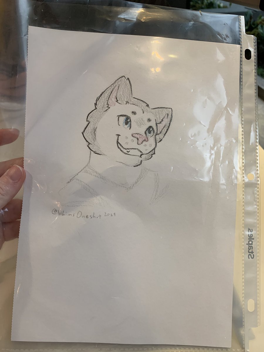 Found this sketch left on a table at Milkshake Factory!!! If this is yours, please reach out so I can return it to you! <a href="/WhimsOneshot/">Oneshot Whims</a> #Anthrocon #Anthrocon2024 #Anthrocon24