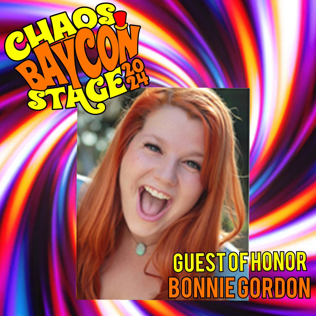 BayConNews's tweet image. Join us for a live concert on the Chaos Stage at 5:45PM with @BonnieBellG !

Don’t miss the chance to see Bonnie Gordon live and be part of an evening filled with music, laughter, and unforgettable moments!

#BayCon2024 #pureimagination