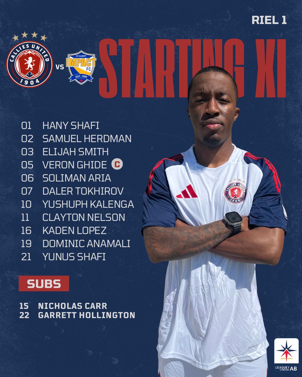 STARTING XI ⚽️

#League1 #League1Alberta #CalliesUnited #CalliesUnitedL1 #ForgedInUnity #DrivenByPassion