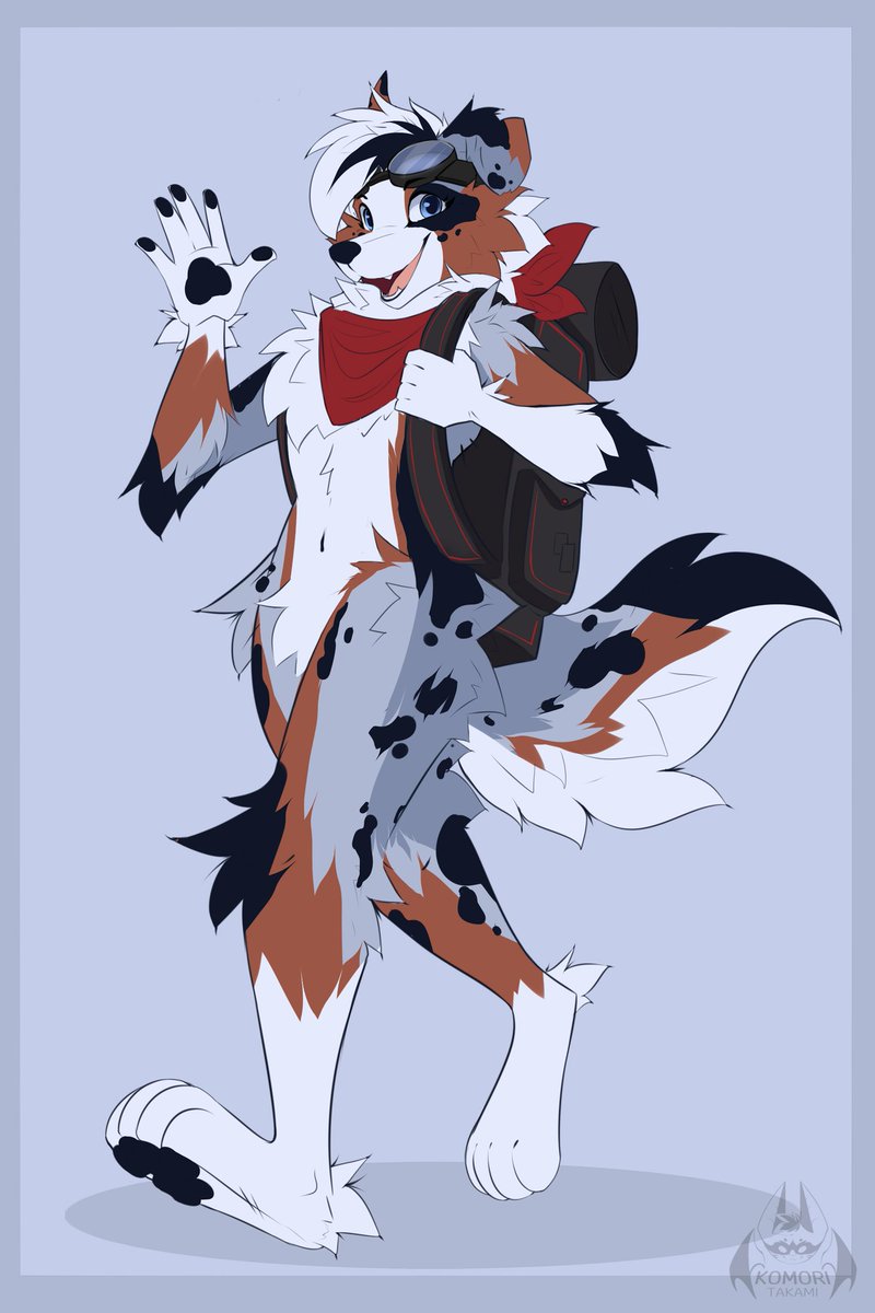 K9_yo_dawg's tweet image. There's a new sheppy on the trails! Designed a sona for my amazing partner @backtrekk ❤️❤️❤️ What do you think?! 🎨@KomoriTakami