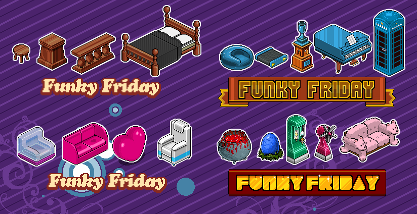 Shadow (@marcusvlg) on Twitter photo How to improve Funky Friday on Origins:
Week 1: Common FFriday (normal items)
Week 2: HC FFriday (habbo club colors)
Week 3: Special FFriday (seasonal colors)
Week 4: Rare FFriday (new rare recolours)
<a href="/Habbo/">Habbo</a> <a href="/HabboKsamra/">Ksamra</a> <a href="/HabboPTBR/">Habbo PT/BR</a> <a href="/H_Stronghandle/">Stronghandle</a> <a href="/SulakeDominic/">Macklebee</a> <a href="/SulakeJohno/">Johno</a> How to improve Funky Friday on Origins:
Week 1: Common FFriday (normal items)
Week 2: HC FFriday (habbo club colors)
Week 3: Special FFriday (seasonal colors)
Week 4: Rare FFriday (new rare recolours)
<a href="/Habbo/">Habbo</a> <a href="/HabboKsamra/">Ksamra</a> <a href="/HabboPTBR/">Habbo PT/BR</a> <a href="/H_Stronghandle/">Stronghandle</a> <a href="/SulakeDominic/">Macklebee</a> <a href="/SulakeJohno/">Johno</a>