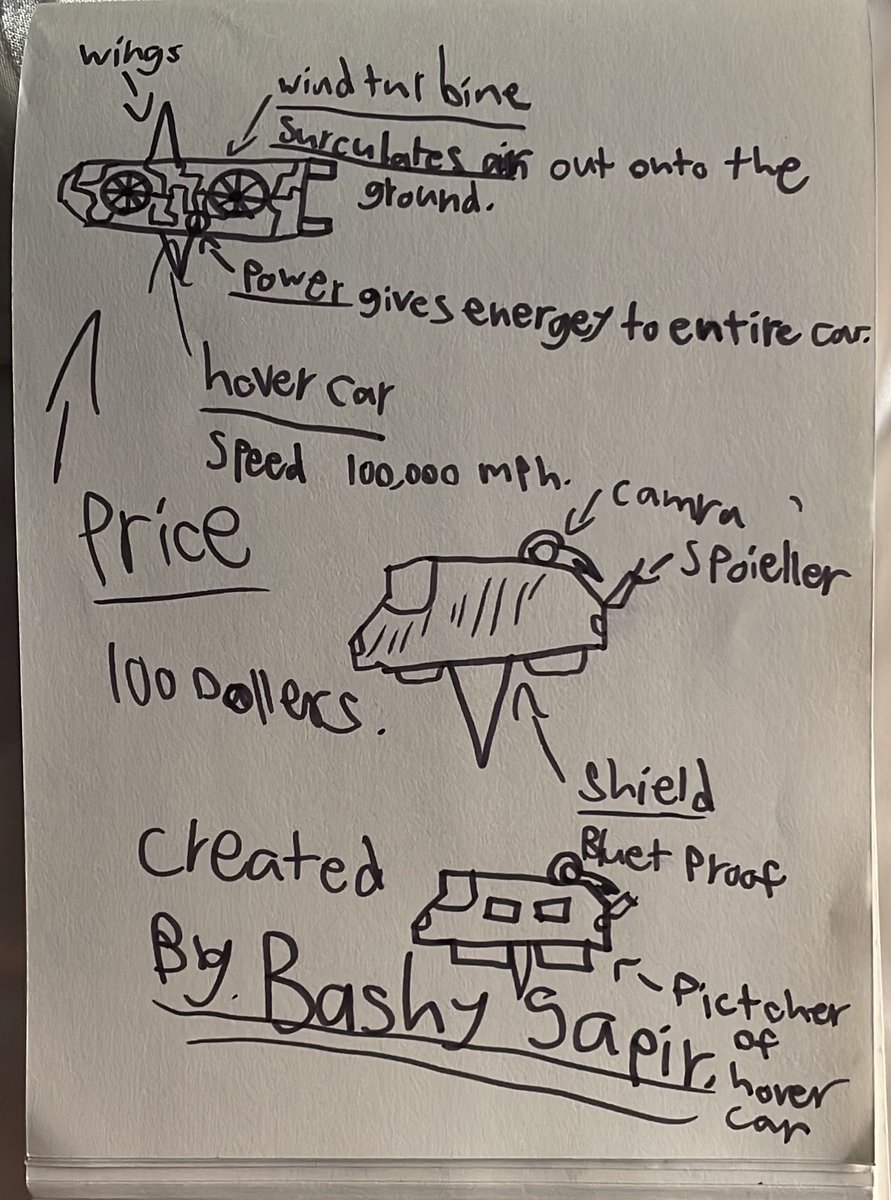 My son asked me for <a href="/Tesla/">Tesla</a> email address so he can send his design for “the first ever hover car”. <a href="/elonmusk/">Elon Musk</a> any interest in hiring an 8 yo aspiring engineer?