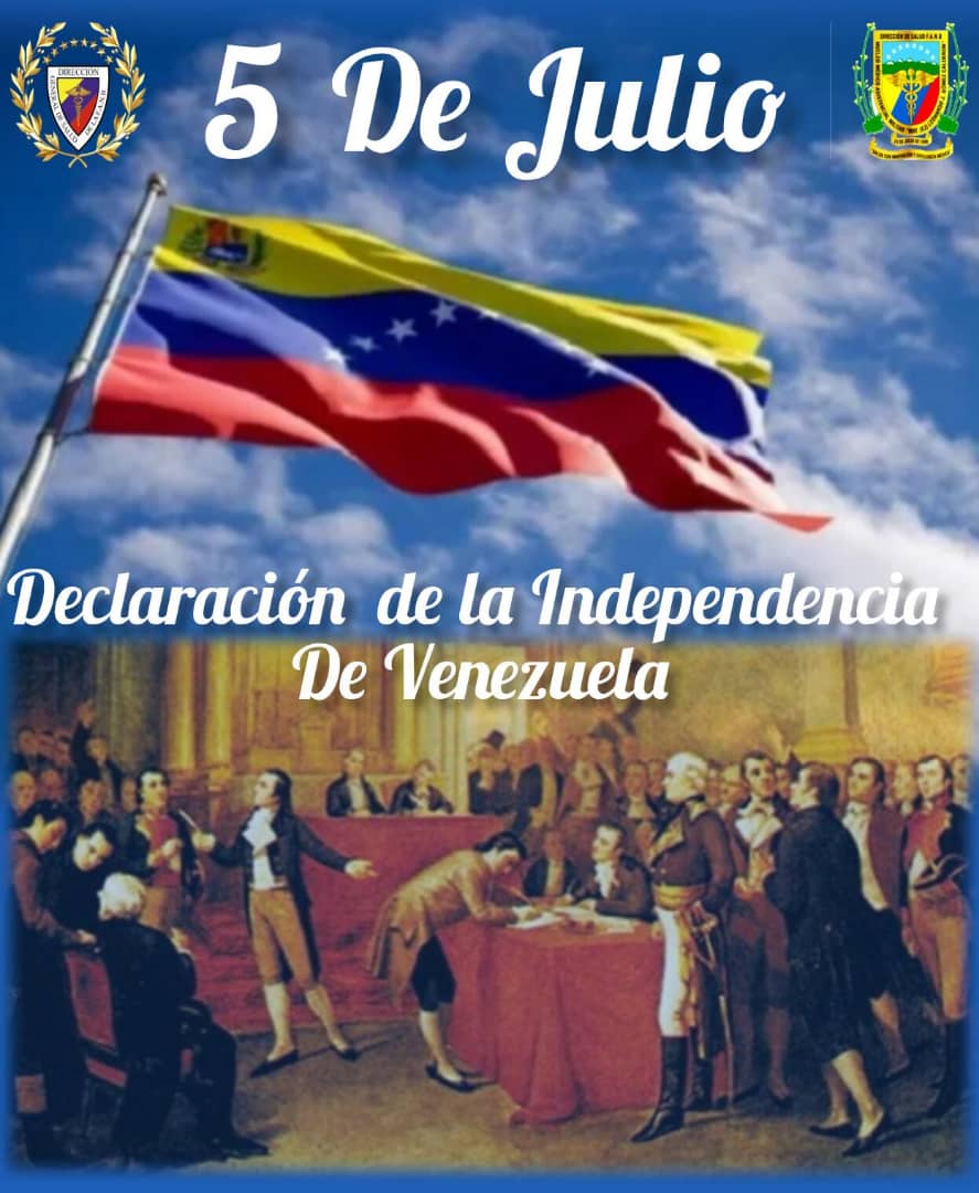 #05JUL || Se cumplen 213 años de la Firma del Acta de Independencia, donde participaron representantes de las provincias de Caracas, Cumaná, Barinas, Barcelona, Margarita, Mérida y Trujillo. Donde proclamaron su independencia del dominio español.