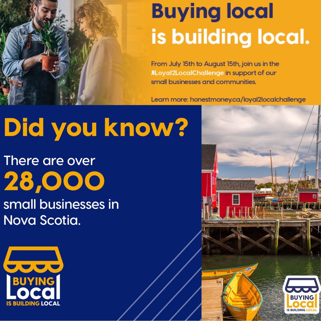 Did you know - small businesses are the backbone of our communities? Learn more about how to support them through the #loyal2localchallenge
Visit honestmoney.ca/stories/loyal2….

#buylocal
#supportlocal
#keepingourcommunitystrong