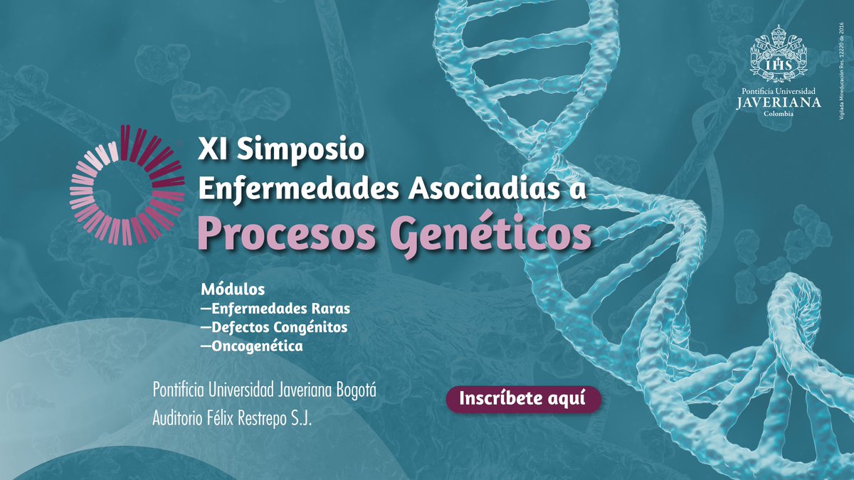 MedicinaPUJ's tweet photo. ¡Los invitamos! | XI Simposio Enfermedades Asociadas a Procesos Genéticos

📌Pontificia Universidad Javeriana, Bogotá
📆2 y 3 de agosto de 2024.
*Evento gratuito con inscripción previa

Página del evento: https://t.co/DiU5Bq2Rwa https://t.co/fsRWLk1Une