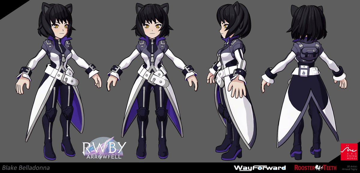 Rno71's tweet photo. I got the green light to share some of my work on RWBY: Arrowfell ❄️

The main girls! ❤️🤍🖤💛 #RWBY https://t.co/tsF2SHN209