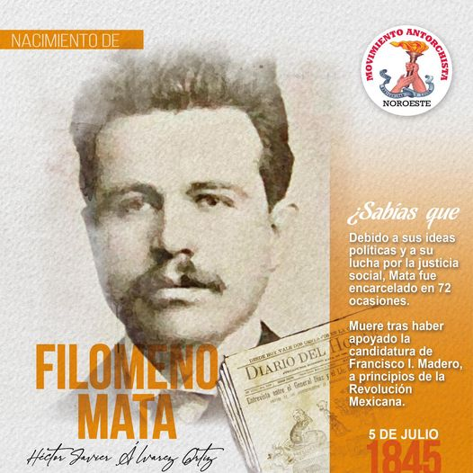 HectorJavierNR_'s tweet photo. #FelizViernes
Conmemoramos el natalicio de Filomeno Mata
Filomeno Mata, ejemplo de periodismo combativo y revolucionario. ¡Que su legado siga inspirando a las nuevas generaciones!
https://t.co/8cyvBsrkC1
#AntorchaEsCultura #MovimientoAntorchista #Mérida #FilomenoMata https://t.co/WZSy8739hv