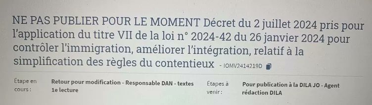 F_Desouche's tweet image. Législatives : le gouvernement s’apprête à suspendre  les éléments les plus répressifs de la loi immigration pour envoyer un signal à la gauche. Darmanin dément. Le JDD sort ses preuves (MàJ) #legislatives2024
 fdesouche.com/2024/07/05/inf…