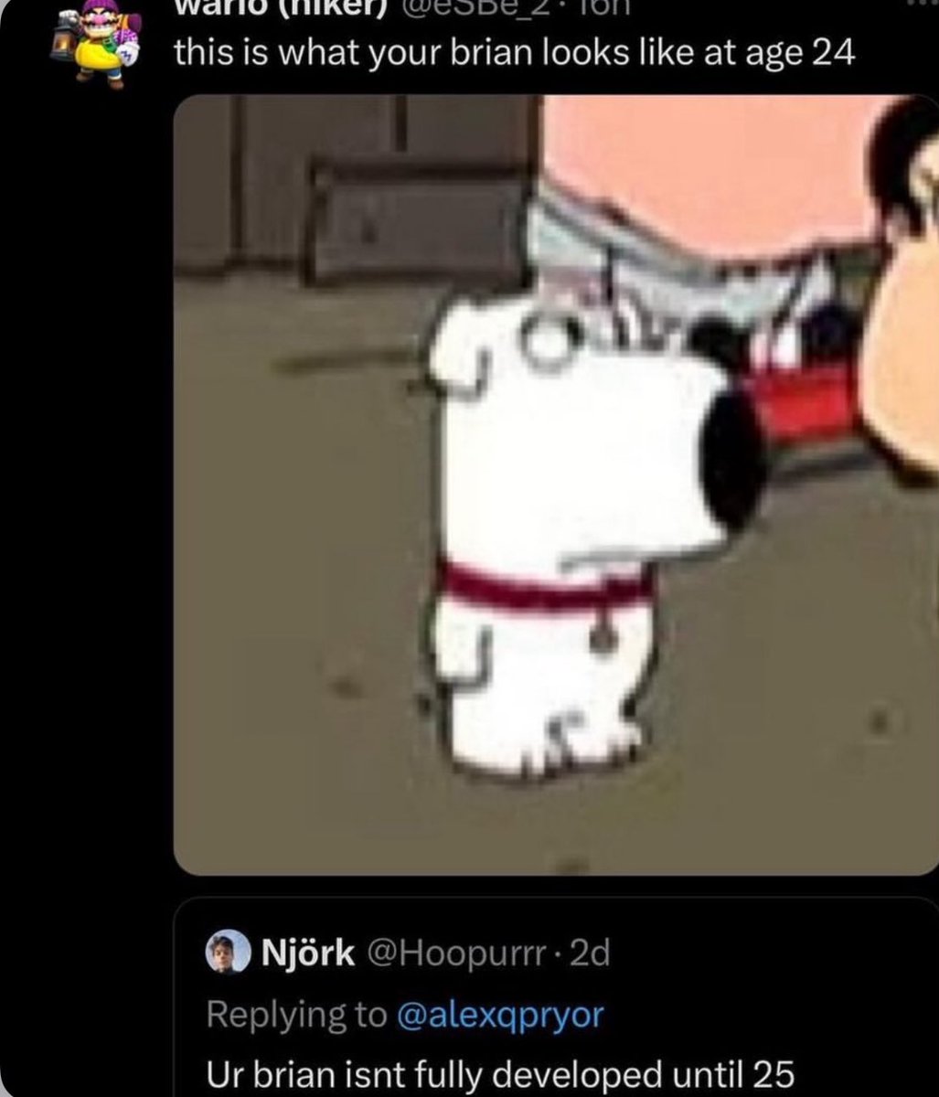 trumnm's tweet photo. My Brian is fully developed tomorrow 😂 https://t.co/jIoYMQZHzu