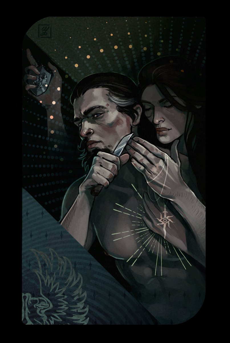 It's been 6 years since I last played Dragon Age. These games have always been very important to me. So, here, I bring you tarot with Thom Rainier (after completing his personal quest) and my Inquisitor Dorothea Trevelyan. #FanFriDAys #DragonAge #Blackwall #DragonAgeInquisition