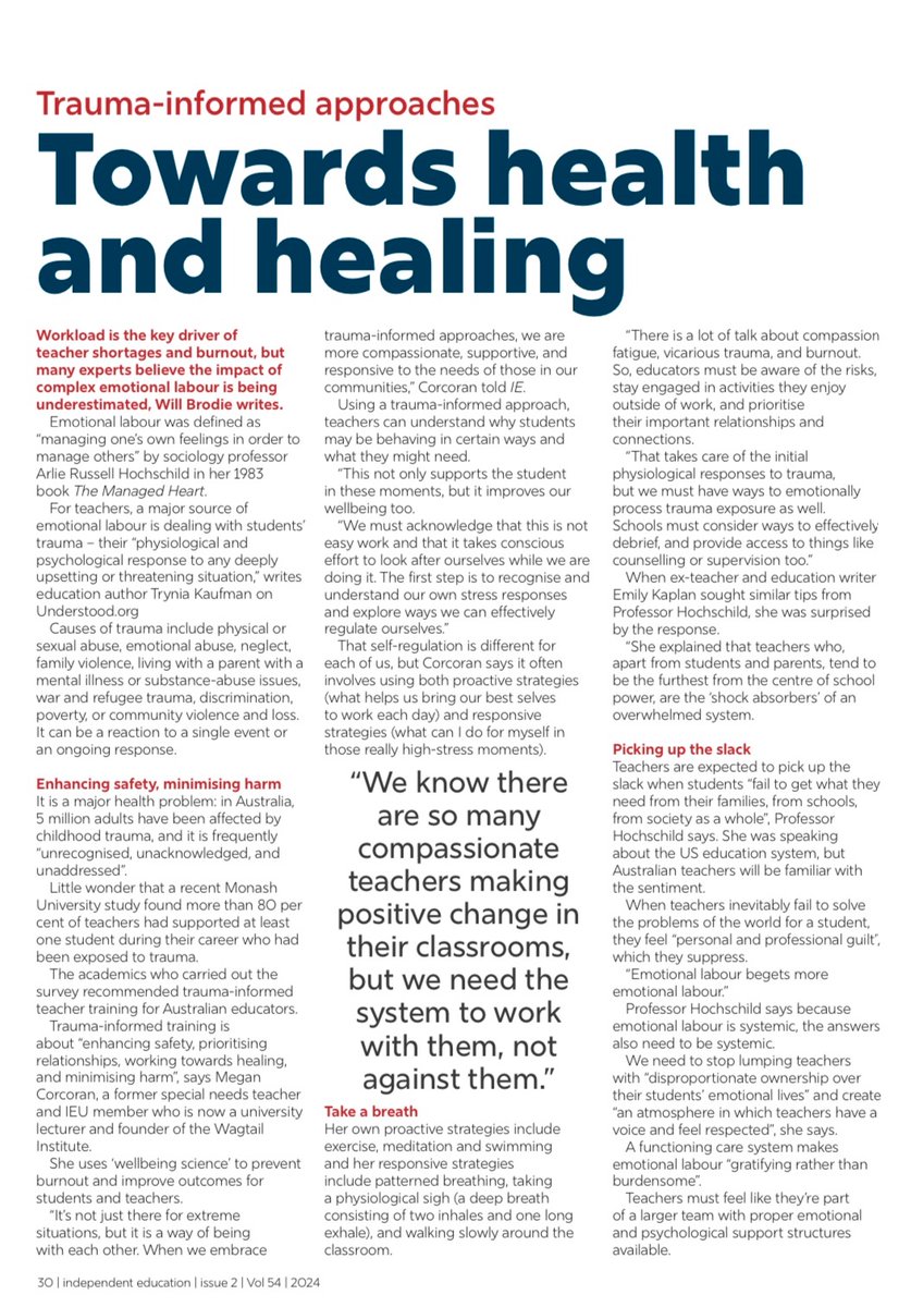 What will it take to see better #wellbeing outcomes for children, young people, and the adults supporting them? 

I was recently interviewed by the ie (Independent Education) 

You can find the article here (page 30-31):

static1.squarespace.com/static/5f7bc95…