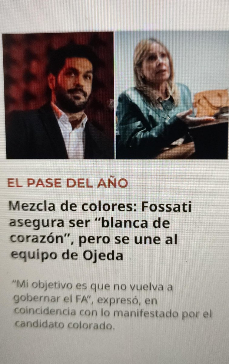 Yo me pregunto que piensa el Partido Nacional de que Fossati no tenga fueros en el próximo período 🤔