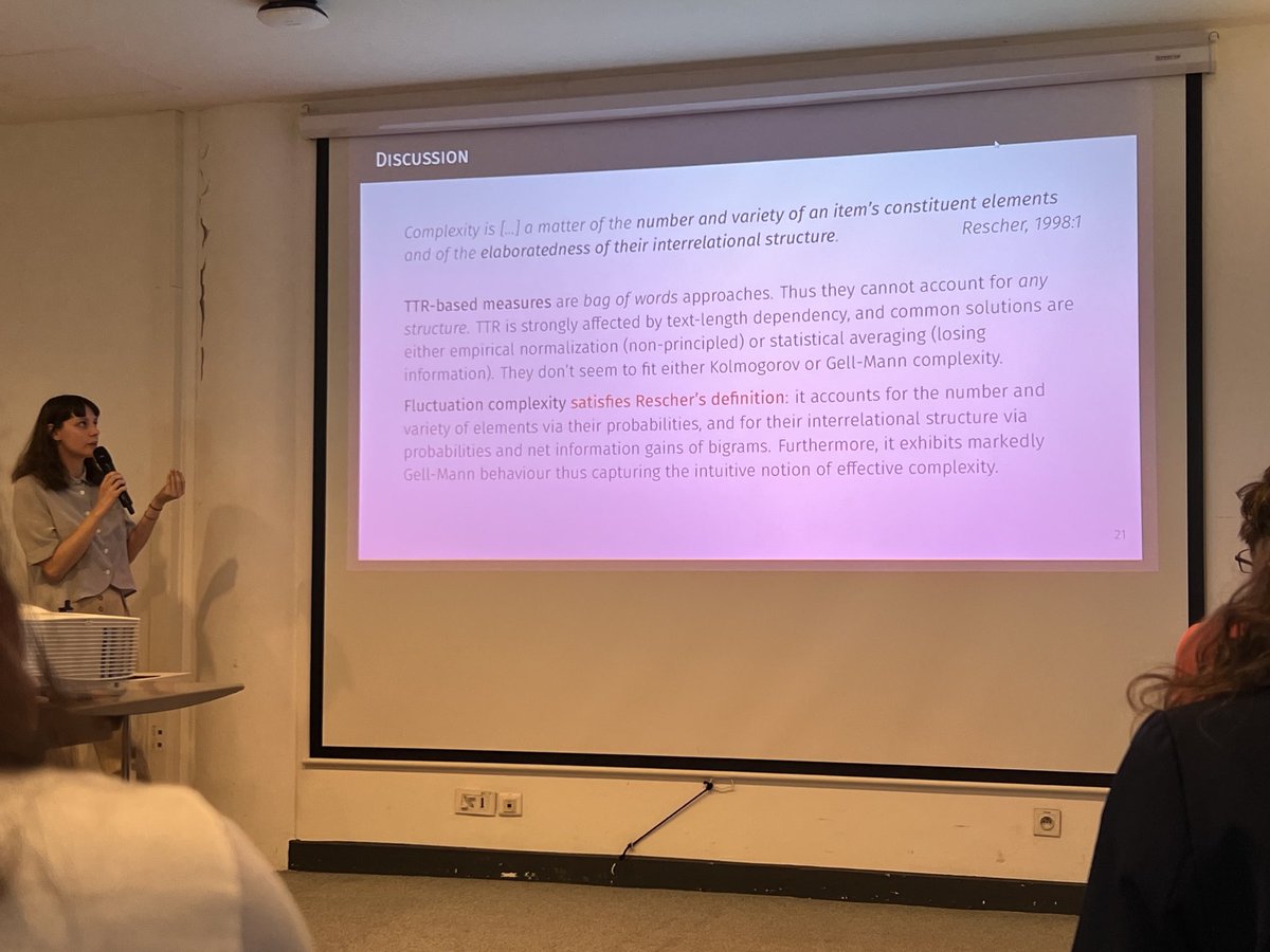 Raffaella Bottini (@raffabottini) on Twitter photo Between order and disorder in linguistic complexity❗️ <a href="/AriannaBienati/">Arianna Bienati</a> and <a href="/paolobrasolin/">Paolo Brasolin</a> presenting new indices of lexical complexity <a href="/EuroSLA/">EuroSLA</a> Between order and disorder in linguistic complexity❗️ <a href="/AriannaBienati/">Arianna Bienati</a> and <a href="/paolobrasolin/">Paolo Brasolin</a> presenting new indices of lexical complexity <a href="/EuroSLA/">EuroSLA</a>