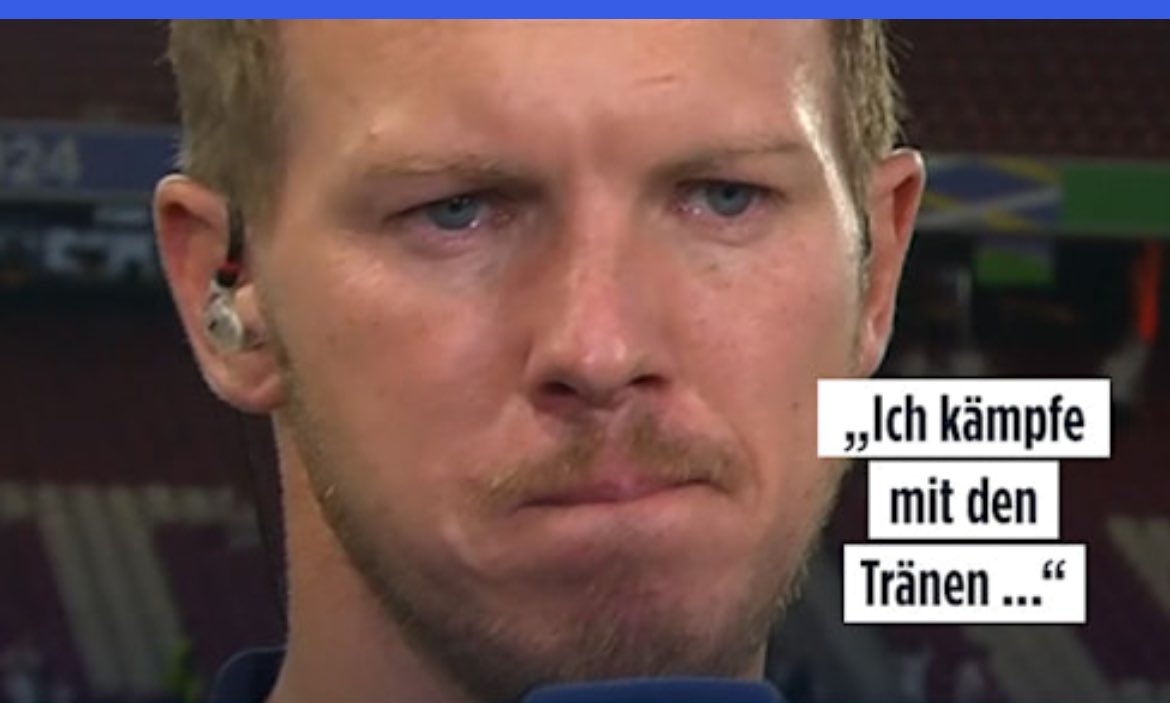 oliverwurm's tweet photo. Dass d Bundestrainer nach nem 1:2 n.V. gg Spanien im Viertelfinale den Tränen nah ist, weil es verdammt eng, vielleicht ungerecht war, weil seine Spieler von einem besonderen Teamgeist sprechen und d ganze Land beglückt hinter ihnen stand - das ist viel mehr wert als ein HF. https://t.co/12YLeHZAPX