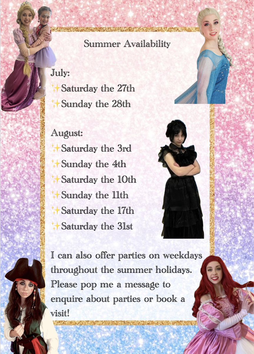 PartionP's tweet image. Summer Availability/ Argaeledd yr Haf 👇
Professional party entertainment for your little ones. I’m fully ensured &amp;amp; DBS checked. Parties include singing, dancing &amp;amp; party games &amp;amp; prices start at £50. Please pop me a message for more information ☺️