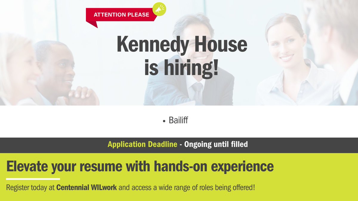 Exciting career opportunities at Wayble, Innit Designs, Kennedy House! Centennial College students, don't miss out on gaining experience and expanding your network. 

Register: bit.ly/3Xo38Kl

#CentennialWILwork