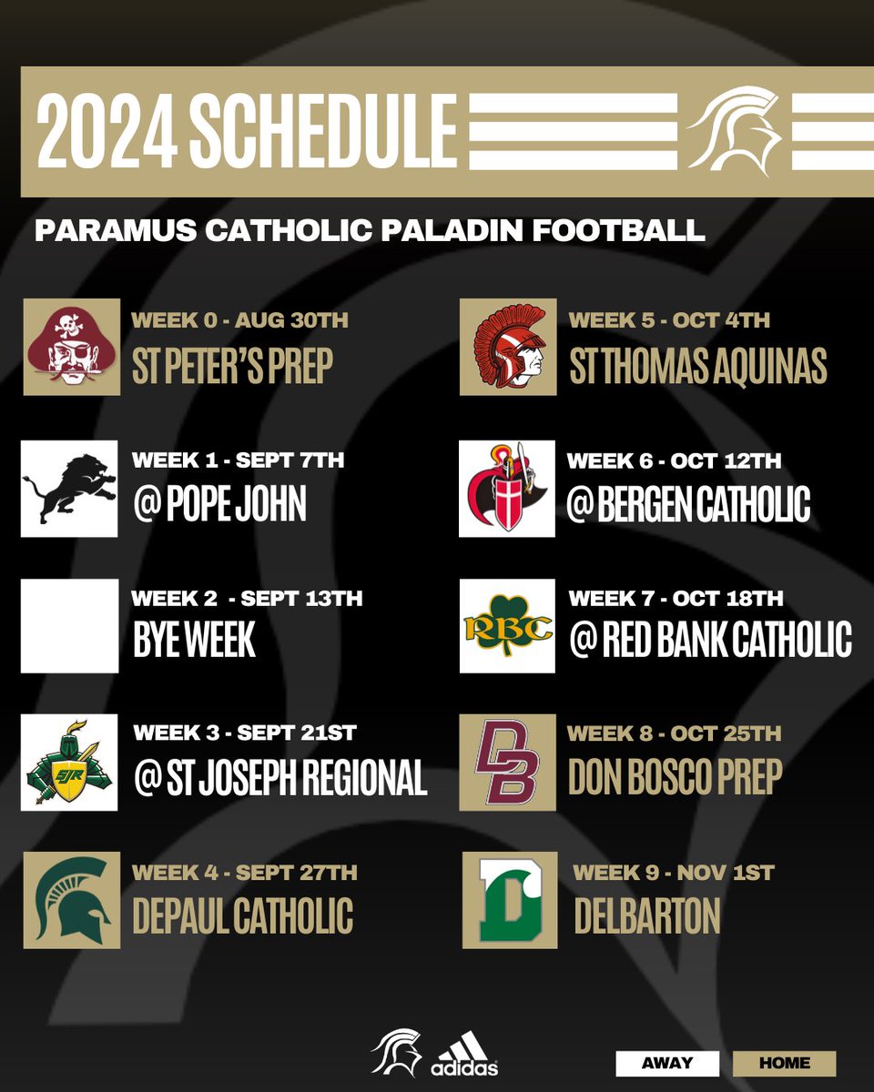 Paramus Catholic FB Recruiting (@pcfbrecruits) on Twitter photo 2024 Schedule for the Paramus Catholic Football program. Mark your Calendars 🗓✏️ #DarkSide #LivvNation #watchPCrise 💛🖤⚔️🏴☠️
<a href="/ParamusCathHS/">Paramus Catholic</a> <a href="/VarsityAces/">Varsity Aces</a> 2024 Schedule for the Paramus Catholic Football program. Mark your Calendars 🗓✏️ #DarkSide #LivvNation #watchPCrise 💛🖤⚔️🏴☠️
<a href="/ParamusCathHS/">Paramus Catholic</a> <a href="/VarsityAces/">Varsity Aces</a>