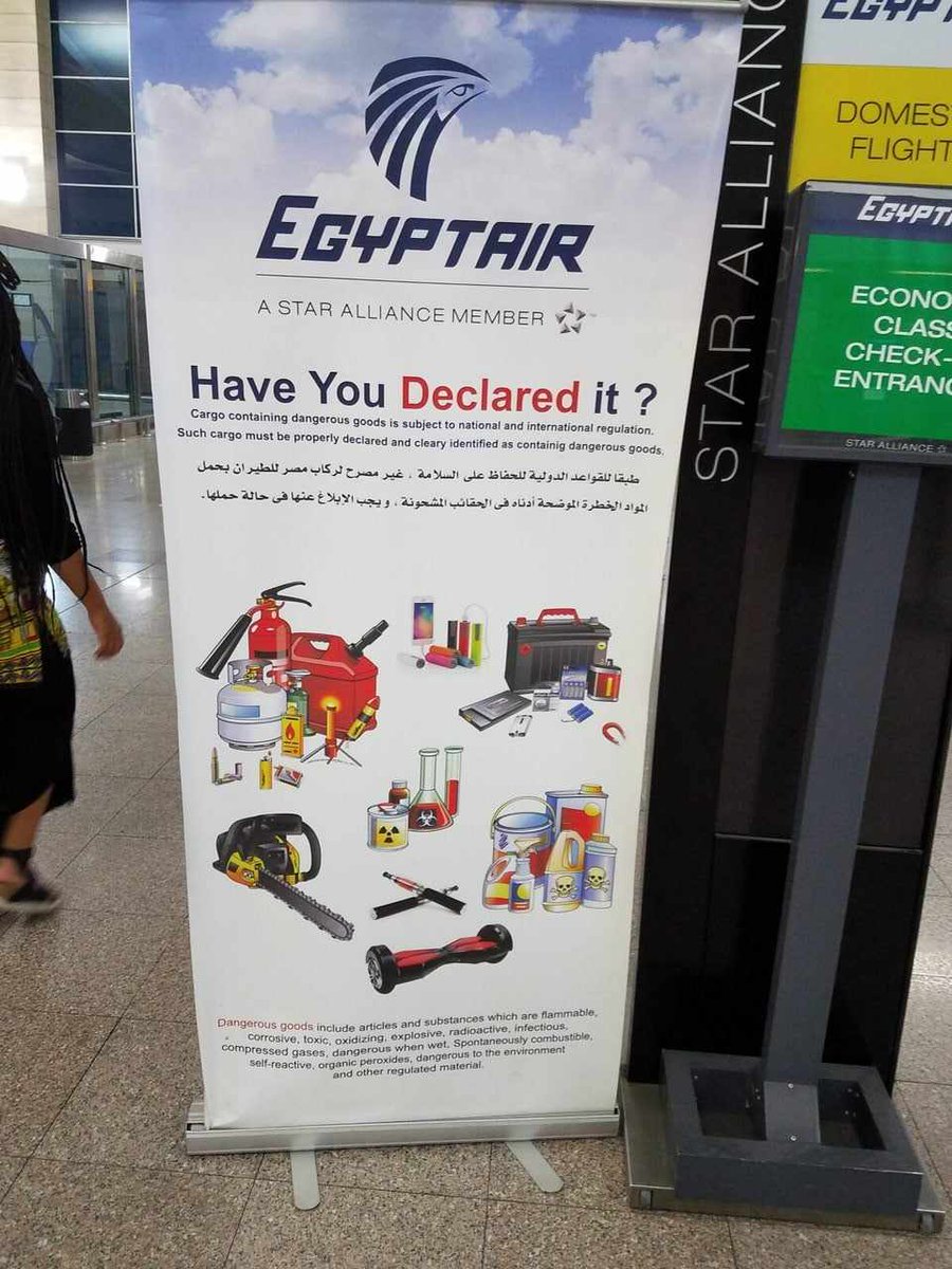 NotPGCoachSmith's tweet photo. @hammerandnigel traveling and listening on podcast so I just heard the thing about flying with fireworks.  Check out this sign. https://t.co/vHFOrLq443