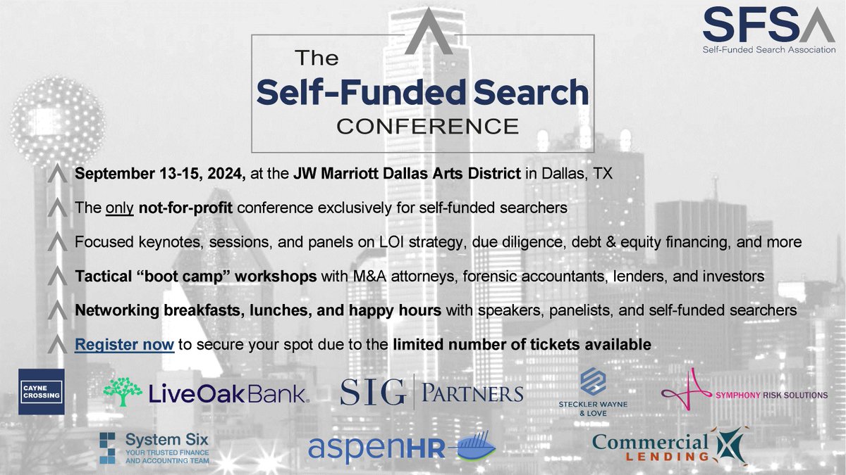 Self-Funded Search Association tweet media