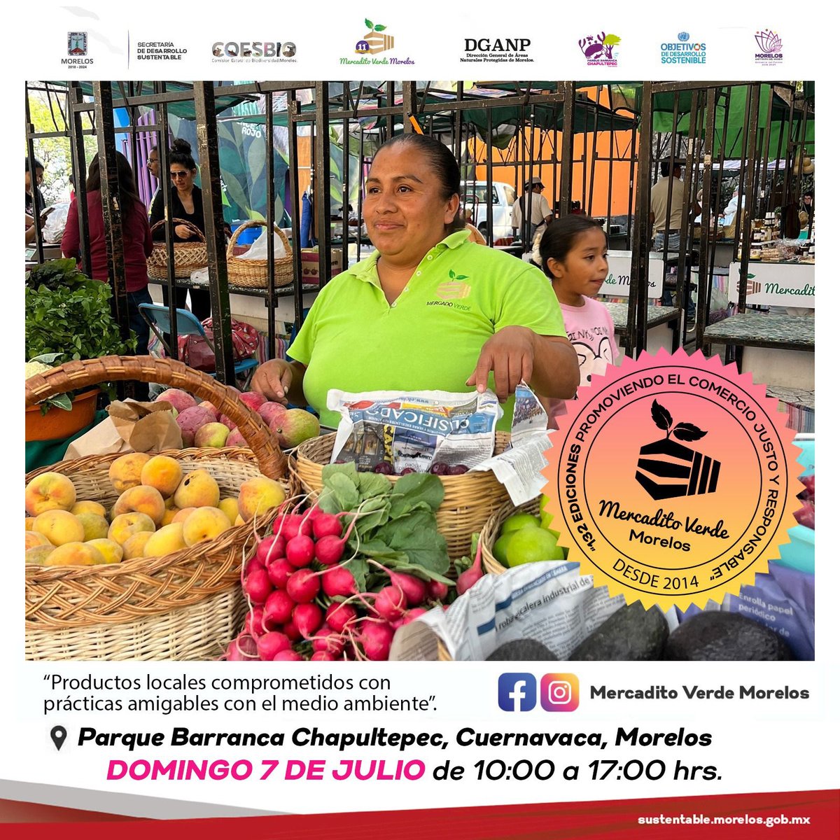 coesbio's tweet photo. ¡Prepárate para una jornada llena de aprendizaje y diversión en el Mercadito Verde Morelos este 7 de julio! 🌿🌟

#MercaditoVerdeMorelos #CarteleraAmbiental #Talleres #DiversiónYAprendizaje https://t.co/wjZ8DaUK0K