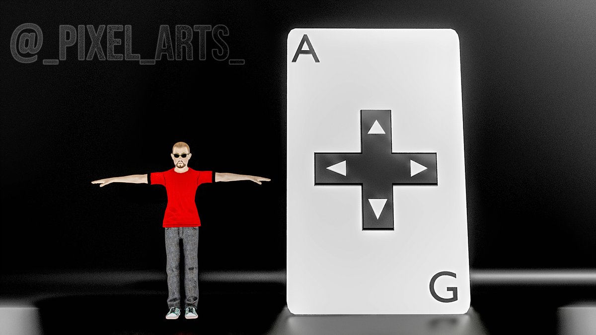 _pixel_ARTS_'s tweet photo. I made the character in Fuse ( the fre version on Steam) the rest in Blender (the giant card, the background and the render) and the final touches in Affinity Photo (@affinitybyserif)

#Fuse #Zeb89 #zeb89 #blender3d #b3d #BlenderIta #fanart https://t.co/pGK2tha6zx