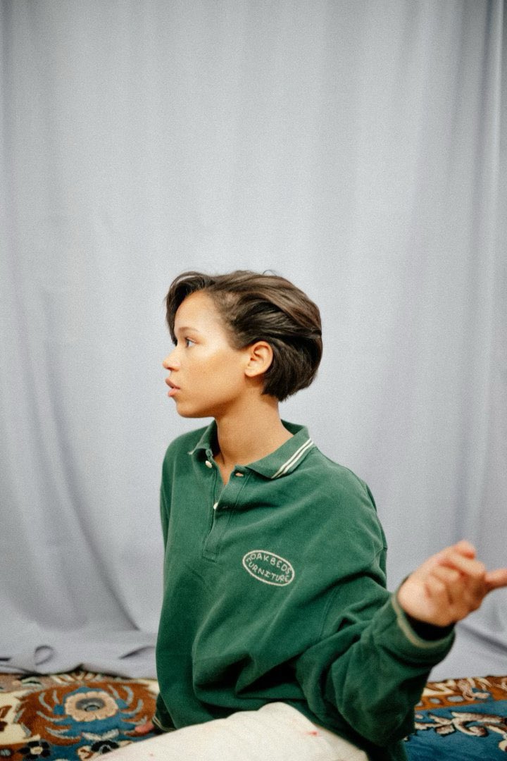 Taylor Russell on the set of ‘MOTHER, COUCH.’

Now playing in theaters.