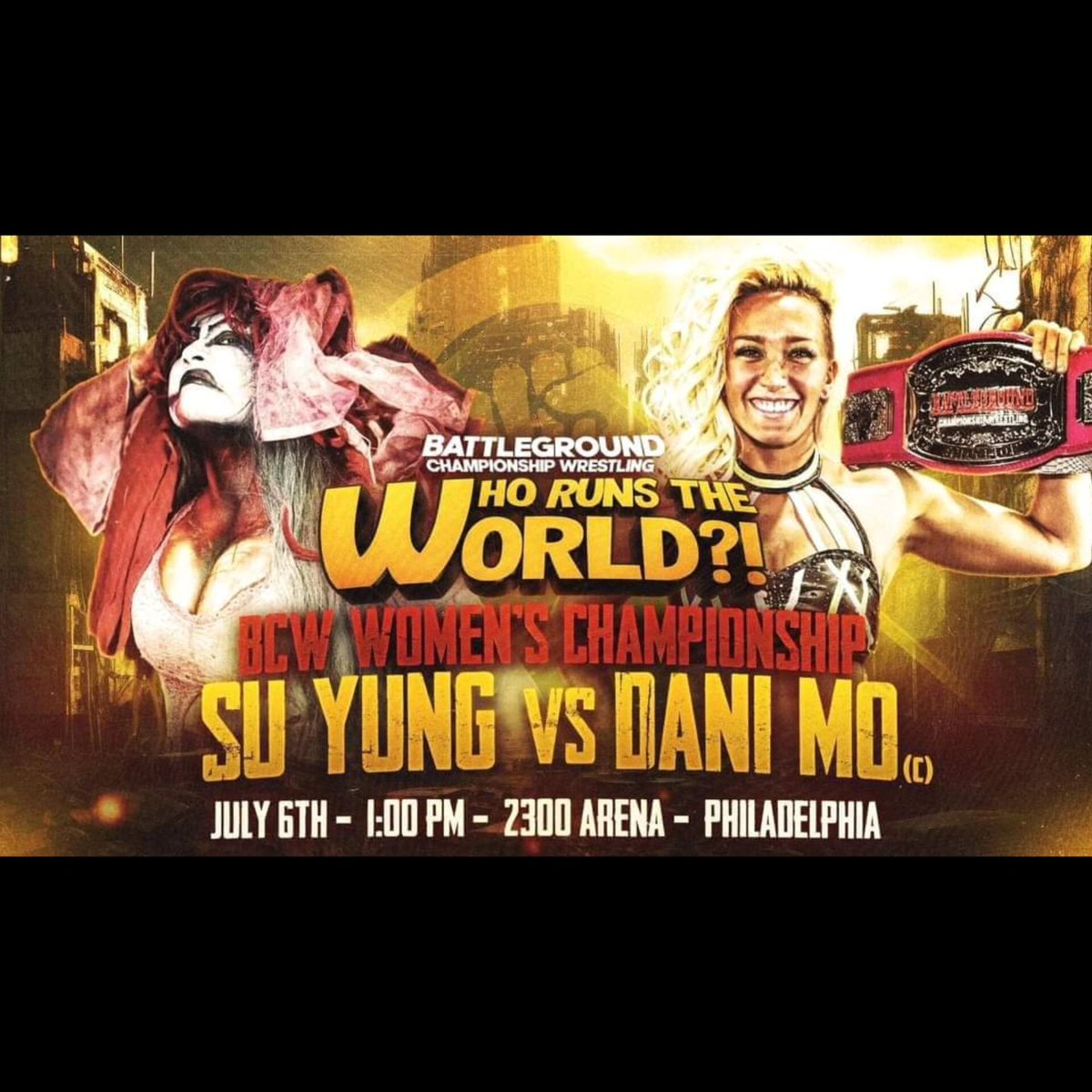 realdanimo's tweet photo. Tomorrow, Saturday, July 6th, 2024
I put my @battlegroundcw Women's Title on the line vs @realsuyung
Show starts at 1pm at @2300arena
Stay after for the #BBQBash from 4p - 7p
Then the night show starts at 8pm!!!!
Action packed day!!!!!
#DinoMyte #DaniMo #NeonBlondes https://t.co/2UjjTYwI87