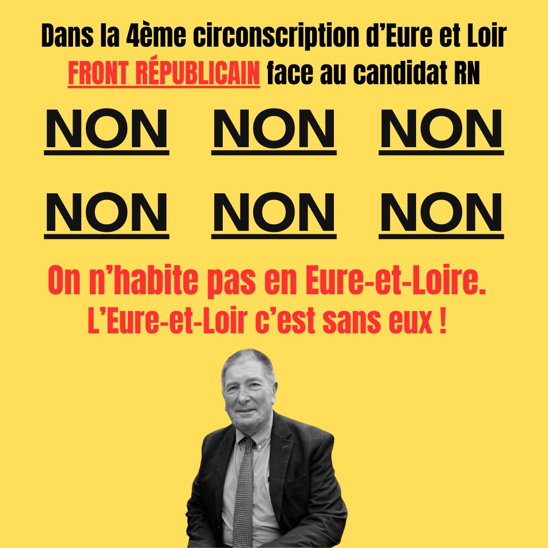 🗳️Les Jeunes Avec Macron d'Eure-et-Loir appellent à un front commun contre le Rassemblement National au second tour des élections législatives. 

#legislatives2024