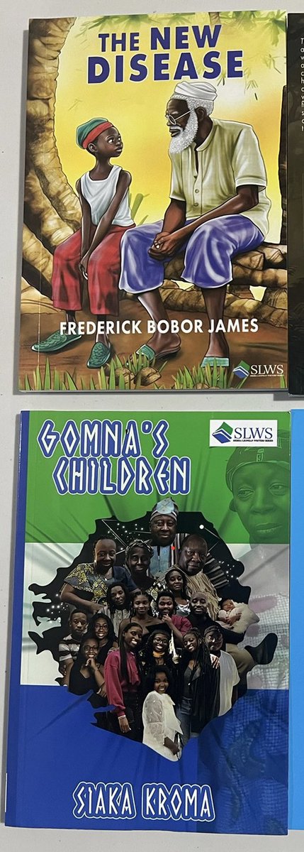 SLWS (@slwssocialmedia) on Twitter photo SLWS announces the availability of the two new first ever WAEC-adopted MBSSE-approved SLWS novels for BECE by JSS pupils: ‘The New Disease’ by Frederick Bobor James and ‘Gomna’s Children’ by Siaka Kroma. Contact for supplies publisher@slwritersseries.org WhatsApp +23279212761. SLWS announces the availability of the two new first ever WAEC-adopted MBSSE-approved SLWS novels for BECE by JSS pupils: ‘The New Disease’ by Frederick Bobor James and ‘Gomna’s Children’ by Siaka Kroma. Contact for supplies publisher@slwritersseries.org WhatsApp +23279212761.