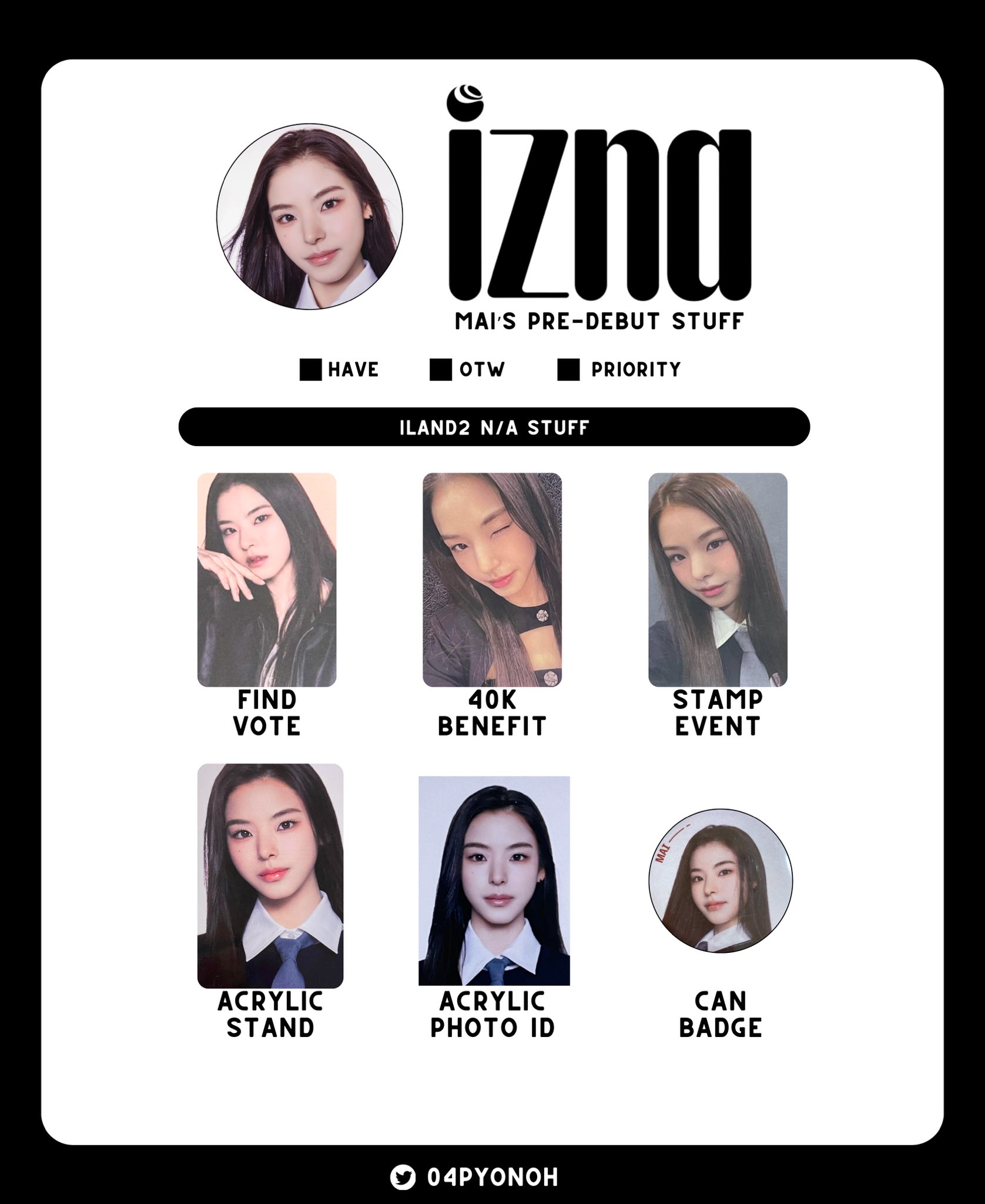 iland2 アイランド izna チェジョンウン IDフォト 証明写真