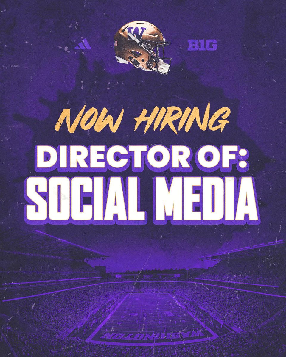 UW_Football's tweet photo. Looking for a creative to come #BeAPro!

Apply: https://t.co/cYK22CZpOQ https://t.co/f0YedeHG9Y