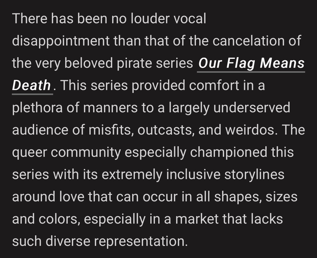 “…it's an absolute shock another network or streaming service didn't jump at the chance to give this series the final season it deserves.”

Honk honk 🤡 <a href="/Collider/">Collider</a> says that #OFMD is the #1 cancelled TV show that deserves to be revived!

🔗: collider.com/tv-shows-deser…