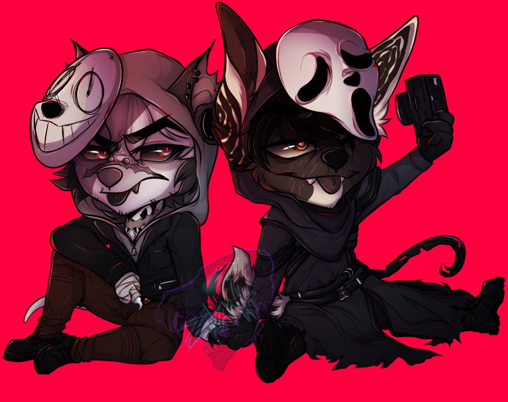 Me and my friends ocs as Frank and Ghostie from DBD