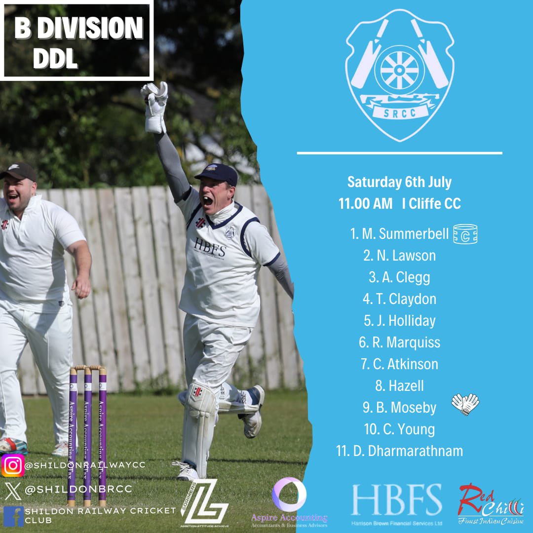 🚨🚨 FIXTURE AND TEAM NEWS 🚨🚨

The 1st XI host Redcar at Hackworth Road tomorrow, starting earlier than normal at 11am, whereas the 2nd XI are away at Cliffe and also start at 11am. 

Why not come down and watch the lads, then stay for the England game? 🏏⚽️

#UpTheBR #NYSD