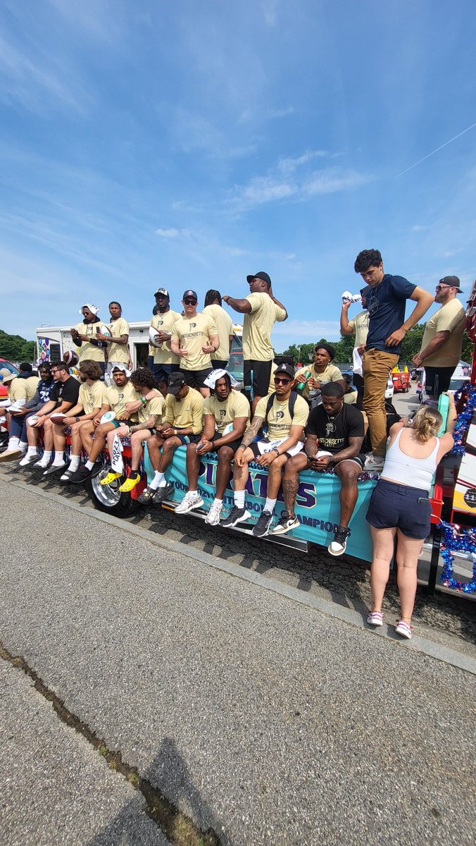 Parade in the City. Massachusetts Pirates showing love to the city of Chelmsford.. Playoff Bound..
SA next stop. All we Do is Win