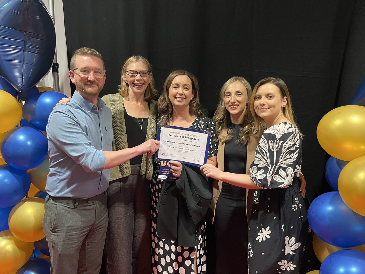bethan2005's tweet photo. Congratulations to the @ABUHB_Rx Pharmacy Technician Led Ward Team receiving their highly commended award tonight at the @AneurinBevanUHB Staff Recognition Awards #dreamteam #abstaffawards https://t.co/GlhIXwF7cl
