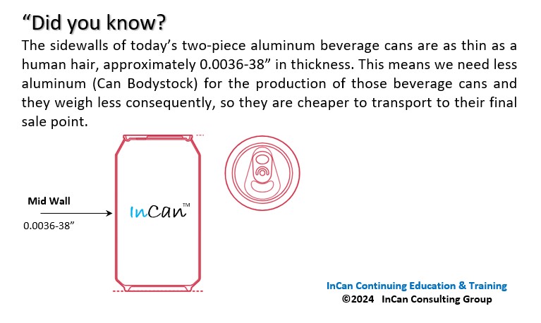 InCanConsulting's tweet photo. Interesting Facts About Two-Piece Aluminum Cans.

Aluminum usage and beverage can weight. 

Did you find this helpful? Please repost to share with your network ♻️ and follow InCan Consulting Group, LLC for more content like this.

#InCan #canmaking #metalpackaging #beveragepack https://t.co/3KllFSt3Lr
