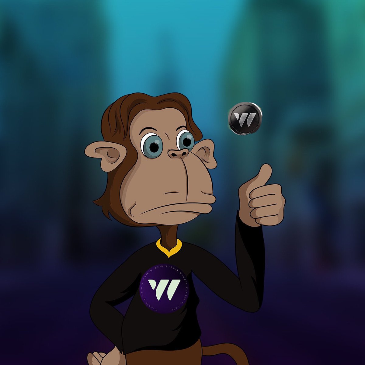 Art: Crypto Ape. 

W-coin is the first Decentralized
Application based on a unique model where the community decides on which blockchain the token will be listed - © Ton, Solana, or
Ethereum.

Join , link below⬇️

t.me/wcoin_tapbot?s…

#WCoin #wcoincontest